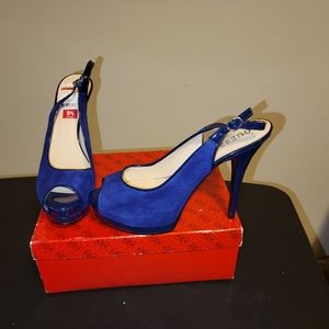Guess dark blue suede , 9.5 heels